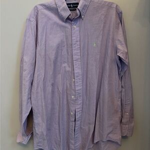 Ralph Lauren Lavender Button-Down Shirt with Green Pony
